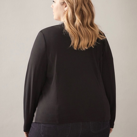 Black Mix-Media Jacket - Picture 2 of 6